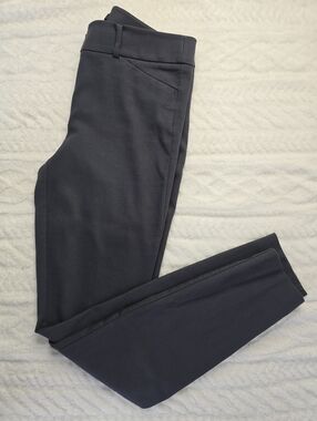 LOFT Marisa Dress Pants Gray Slim Straight Mid Rise Stretch Work Career 8T